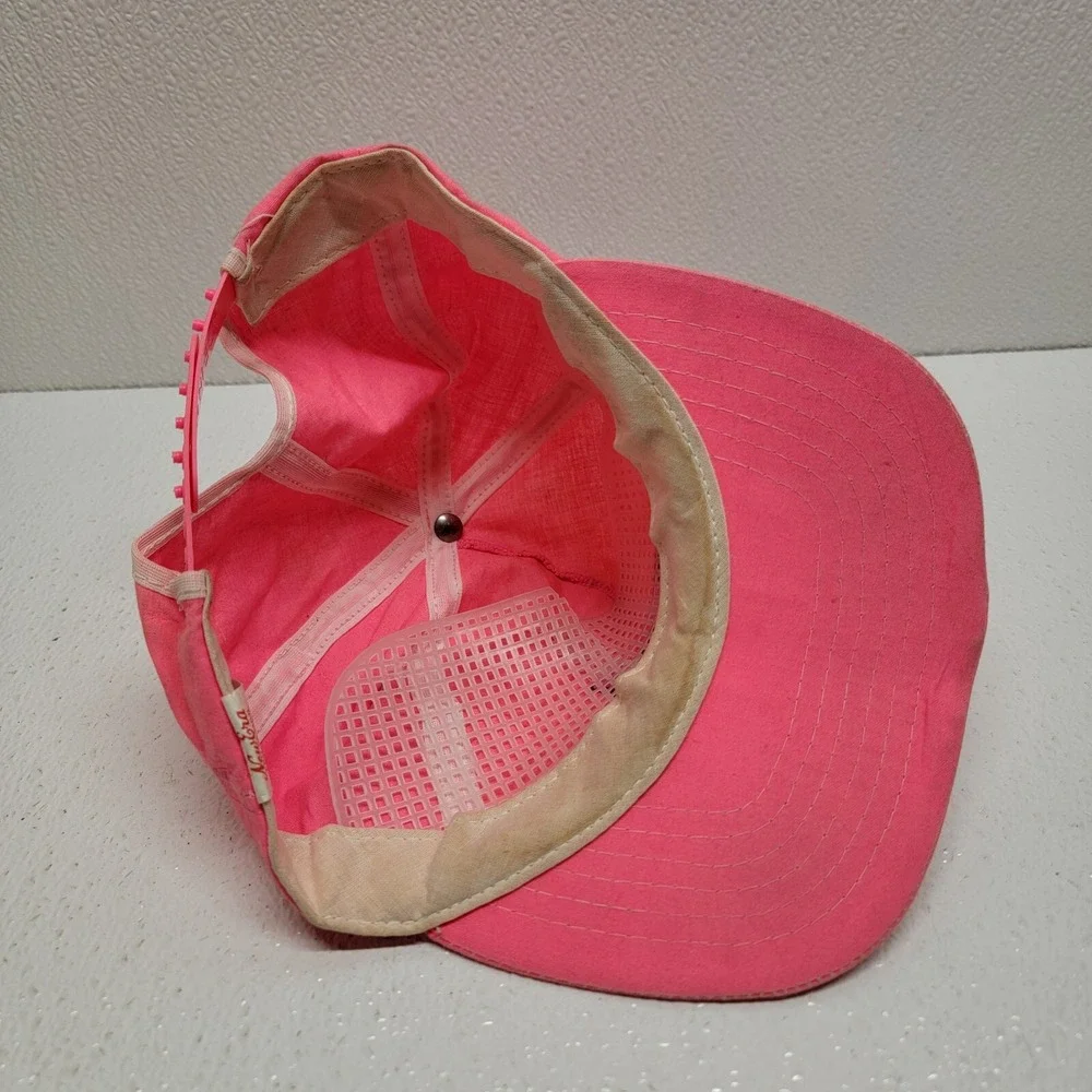 Vintage New Era NFL Minnesota Vikings Neon Pink Nylon Script Snapback Hat